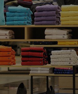 Apparel, folded shirts of different colors
